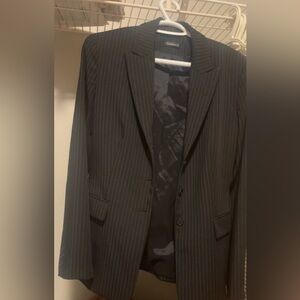 Women’s Tahari Black Pinstripe Blazer